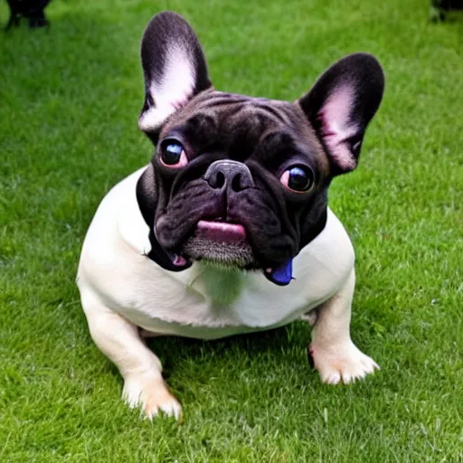 Image similar to crazy french bulldog