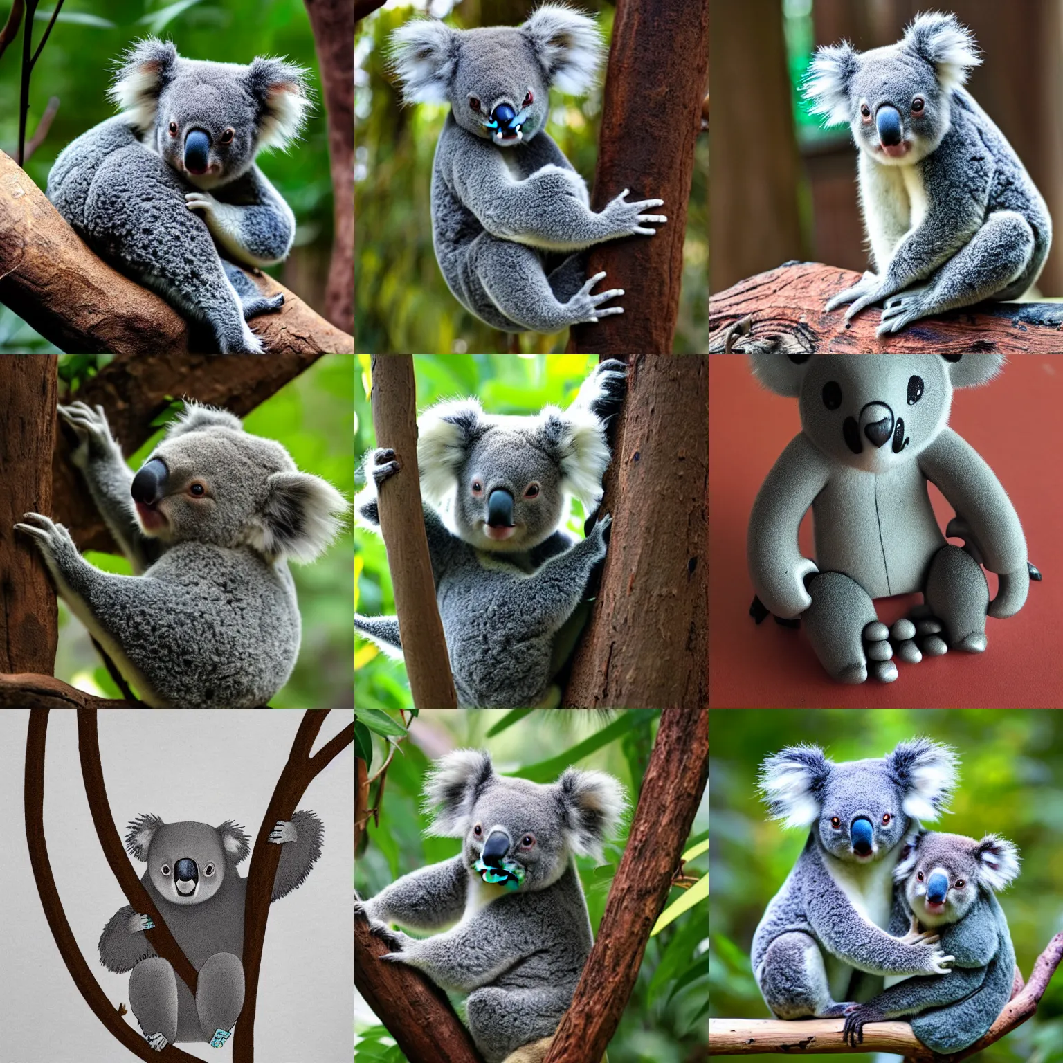 Prompt: koala wearing ninja - yoroi