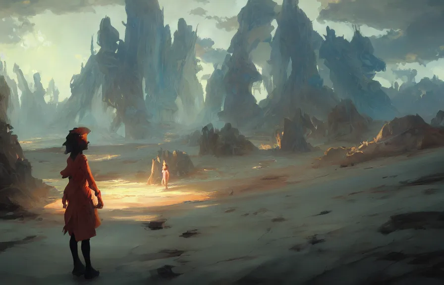 Image similar to greg manchess concept art of the surreal dream dimension, key visual, ambient lighting, highly detailed, digital painting, artstation, concept art, sharp focus, by makoto shinkai and akihiko yoshida and hidari and wlop and greg rutkowski