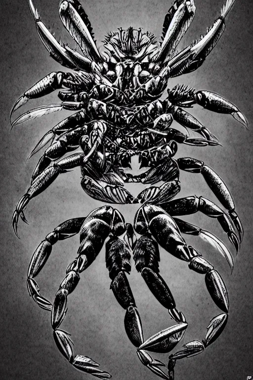 Image similar to crab humanoid figure warrior, symmetrical, highly detailed, digital art, needles, sharp focus, trending on art station, kentaro miura manga art style