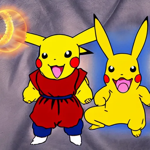 Prompt: Super Saiyan 3 pikachu