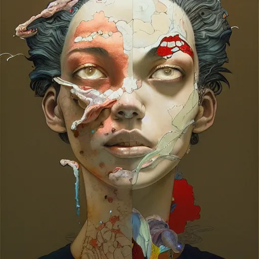 Image similar to prompt : monumental portrait soft light painted by james jean and katsuhiro otomo and erik jones, inspired by akira anime, smooth face feature, intricate oil painting, high detail illustration, sharp high detail, manga and anime 1 9 9 9