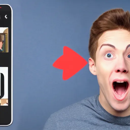 Prompt: average clickbaity youtube video thumbnail,pointing arrow,suprised face