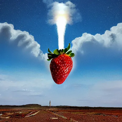 Image similar to nuclear explosion strawberry