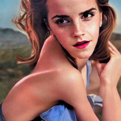 Image similar to Emma Watson, pin-up