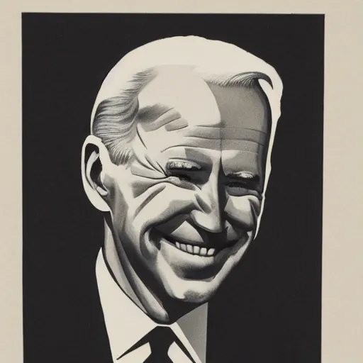 Prompt: bauhaus depiction of joe biden