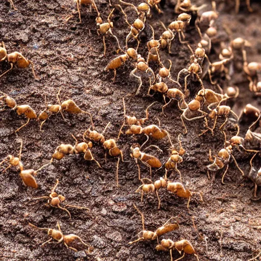 Image similar to macro photo of ants herding their tiny elephants