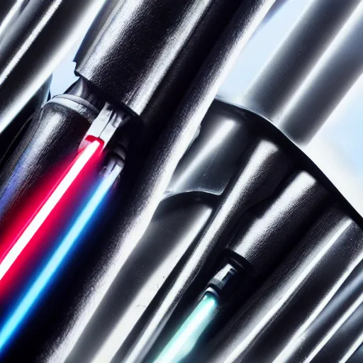 Image similar to closeup of a lightsaber beam, 4 k photo