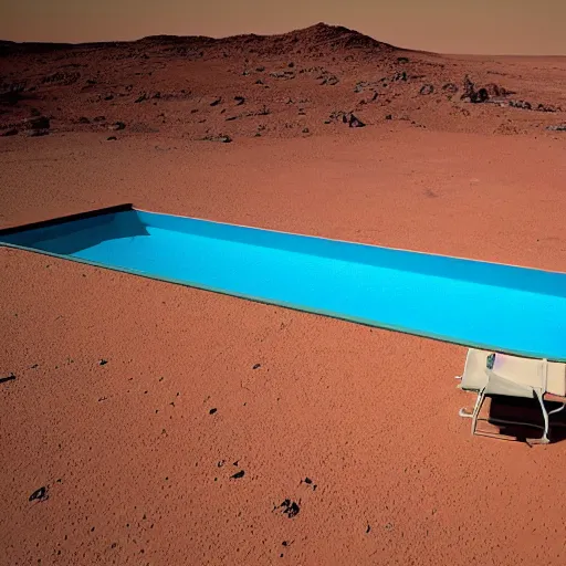 Prompt: pool on mars