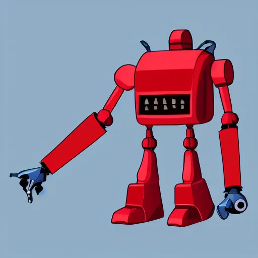 Image similar to killer robot, flat illustration