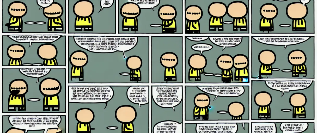 Prompt: cyanide and happiness comic strip