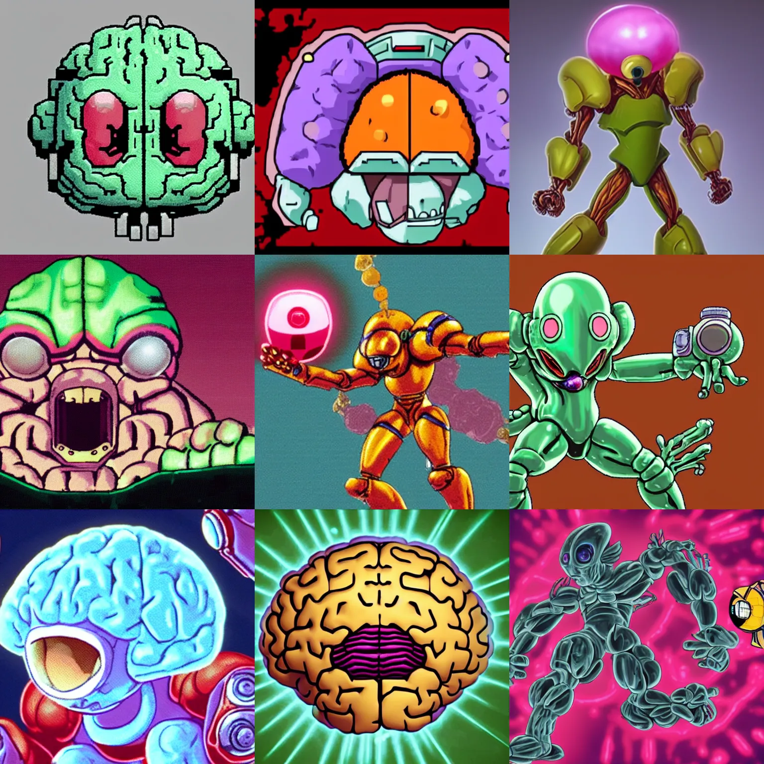 Prompt: photo of mother brain from super metroid as a real brain