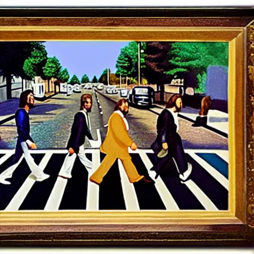 Prompt: abbey road by caravaggio,
