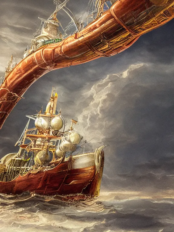 Image similar to ship in a bottle, high detail, realism, 8 k, concept art