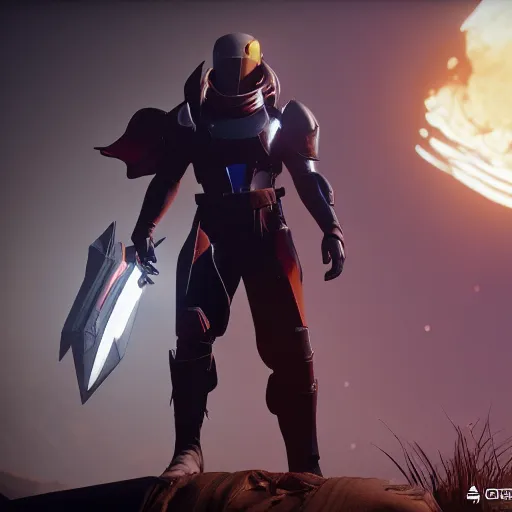 Image similar to destiny 2 beautiful artwork, unreal engine, ray tracing, 8 k, ultra detailed