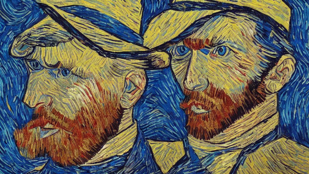 Prompt: abstract art painting figures lines forms in style of vincent van gogh, fine details,