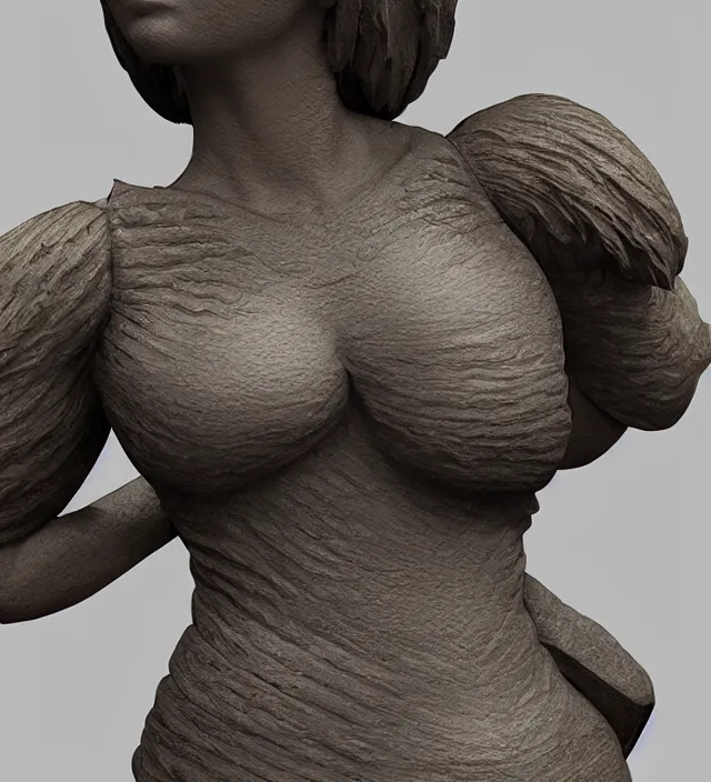Prompt: a sculpture of akase akari, unreal engine 5 render, elegant, majestic, royal, aesthetic, very detailed texture