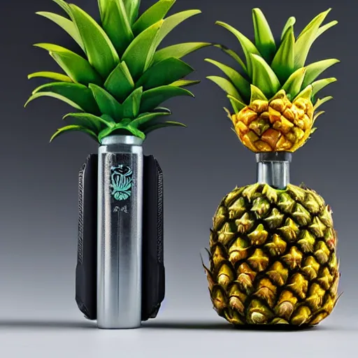 Prompt: product photo of a pineapple fused with a bazooka, centered, highly detailed, balanced colors