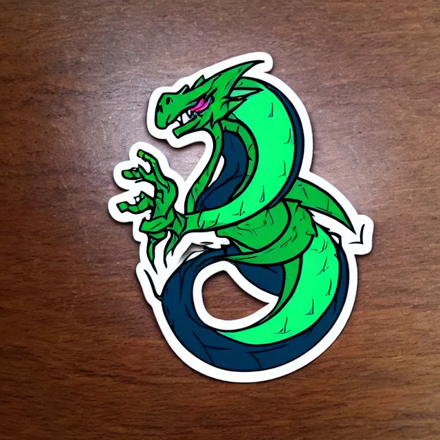 Image similar to svg sticker art of a dargon