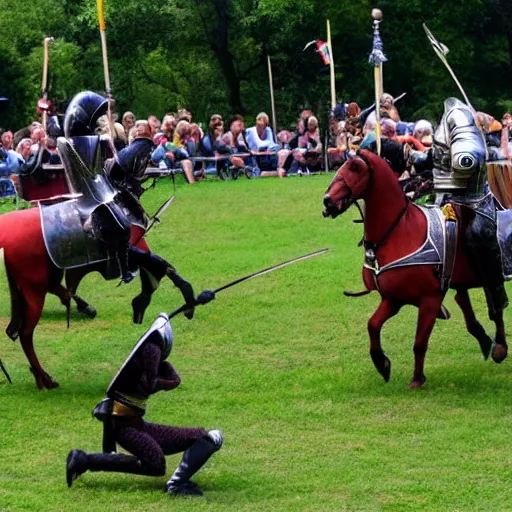 Image similar to a jousting tournament