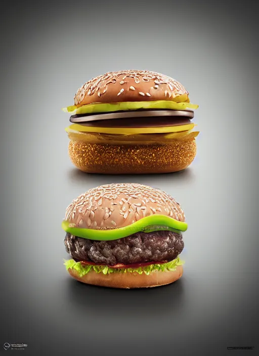 Image similar to mcdonald hamburger made out of diamond, highly detailed, futuristic, sophisticated, technological, professional photography, studio light