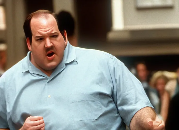 Image similar to !!!Kevin Malone!!! as Gordon Gecko in Wall Street 1987