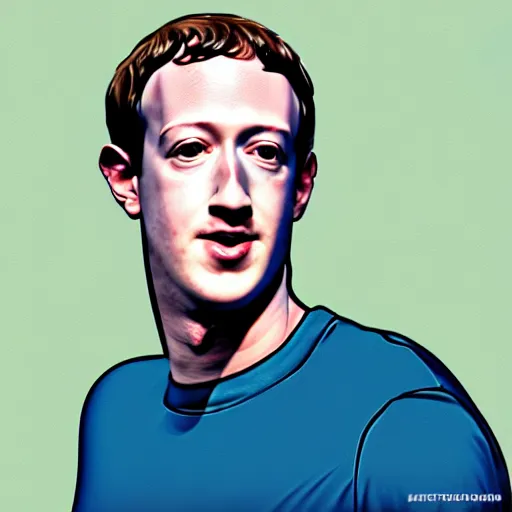 Image similar to Professional illustration of Mark Zuckerberg as a lizard, high resolution, trending on artstation