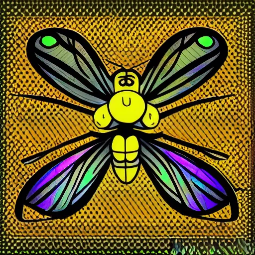Image similar to housefly portrait, pop art style, detailed, psychedelic