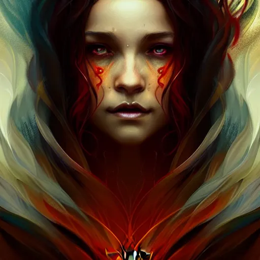 Image similar to Magician, female, fantasy, flames, rain, intricate, elegant, highly detailed, digital painting, artstation, concept art, smooth, sharp focus, illustration, octane render, art by Leesha Hannigan, Ross Tran, Thierry Doizon, Kai Carpenter, Ignacio Fernández Ríos