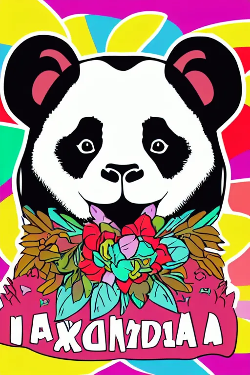 Image similar to Portrait of a panda as a Mexican wrestler, sticker, colorful, illustration, highly detailed, simple, smooth and clean vector curves, no jagged lines, vector art, smooth