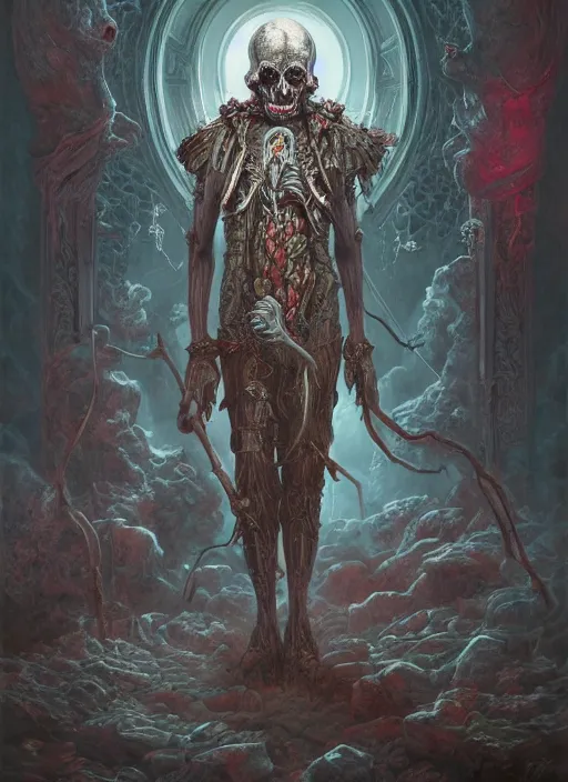 Image similar to fineart illustration of the necromancer, hyper detailed, fantasy surrealism, crisp