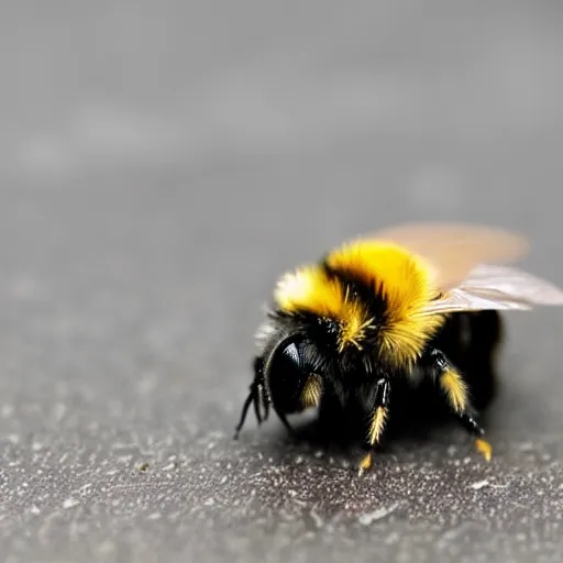 Prompt: a tiny bumblebee
