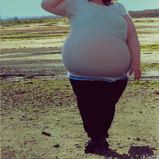 Prompt: fat obese redneck emma watson, kodak gold 2 0 0, 5 0 mm,
