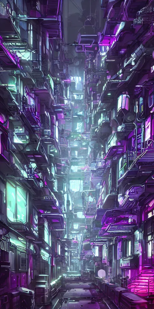 Image similar to cell shaded technopunk alley