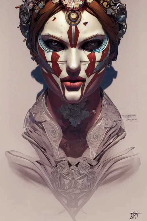 Image similar to symmetry!! portrait of floral! borderlands 3 psycho, intricate, elegant, highly detailed, digital painting, artstation, concept art, smooth, sharp focus, illustration, art by artgerm and greg rutkowski and alphonse mucha, 8 k