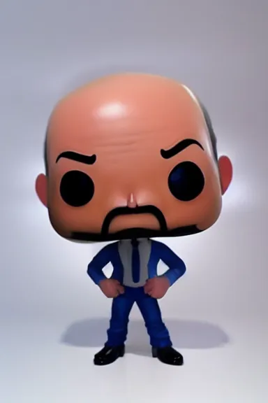 Image similar to “ very very highly detailed photorealistic jeff bezos funko pop, studio lighting and shading, 8 k, award - winning crisp details ”