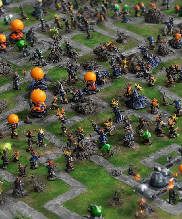 Prompt: a dragon ball miniature wargame produced by games workshop trending on artstation deviantart pinterest hyper detailed photorealistic highlights and shadow hd 8 k post - processing high resolution