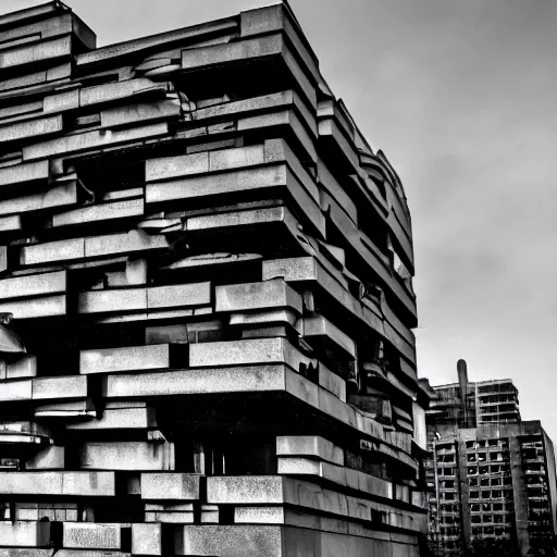 Prompt: cyborg style Brutalism