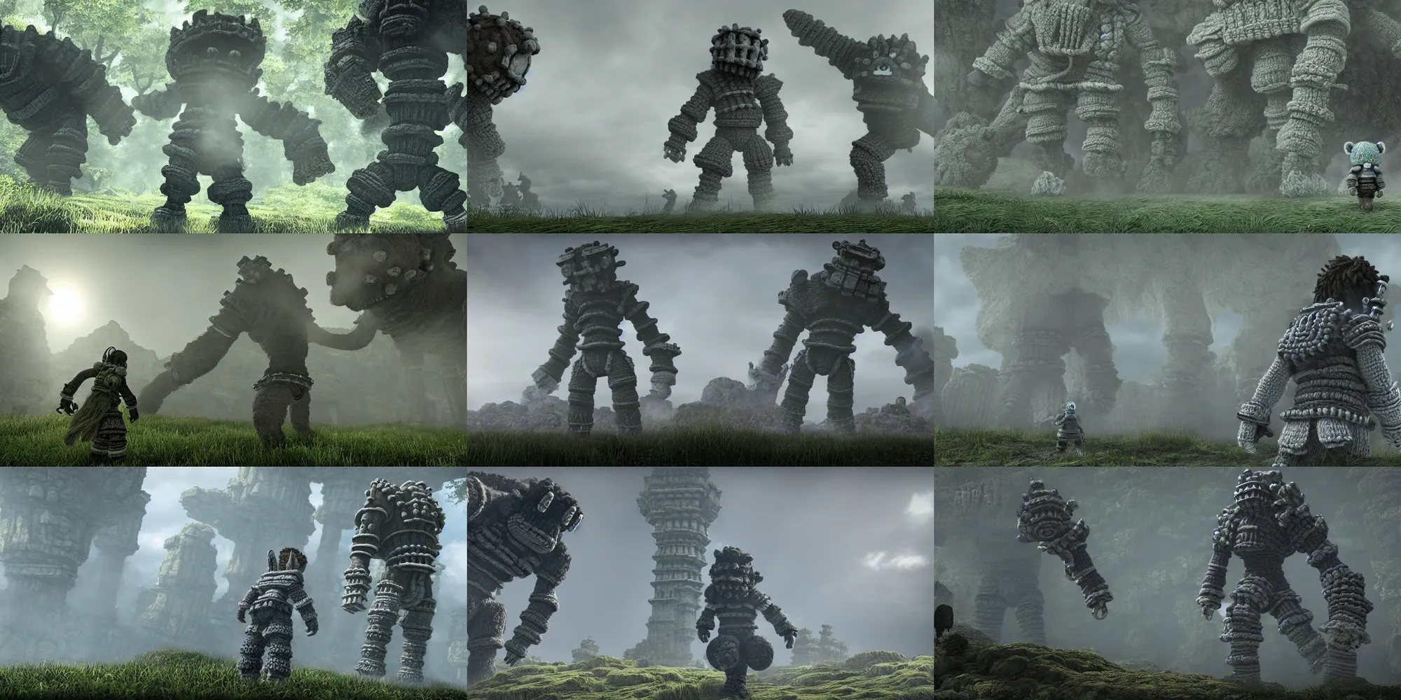 shadow of the colossus, Stable Diffusion