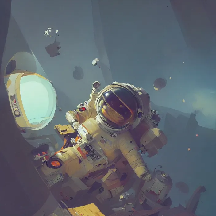 Prompt: a beautiful painting of a astronaut by sergey kolesov and pascal blanche and greg rutkowski. in style of digital art. colorful comic, symmetry, hyper detailed. octane render. trending on artstation