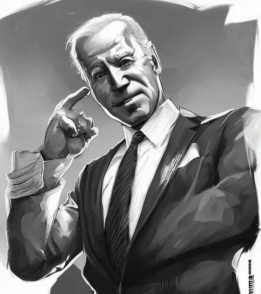 Image similar to joe biden, by artgerm, by greg rutkowski, bioshock screenshot, fallout new vegas screenshot, patriot