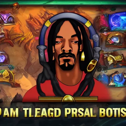 Image similar to Snoop Dog in League of Legends, gameplay screenshot, mug shot,