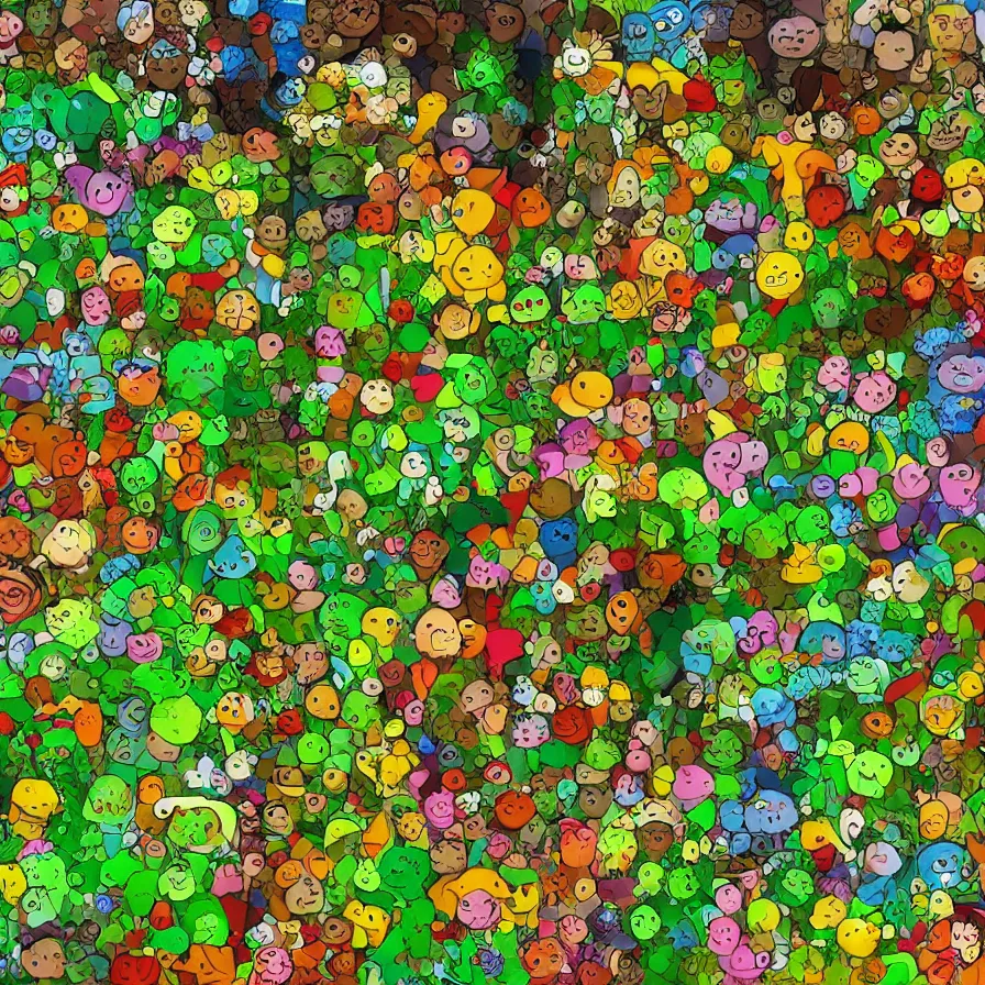 Image similar to baby seeds, sprouting up a happiness sampling of education, children, goodness, karma, ying yang, tarzan references, digital art.