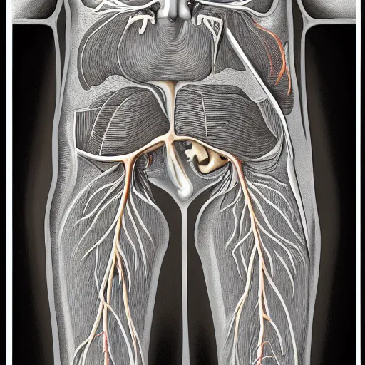 Image similar to anatomical drawing of the number 1 0 0