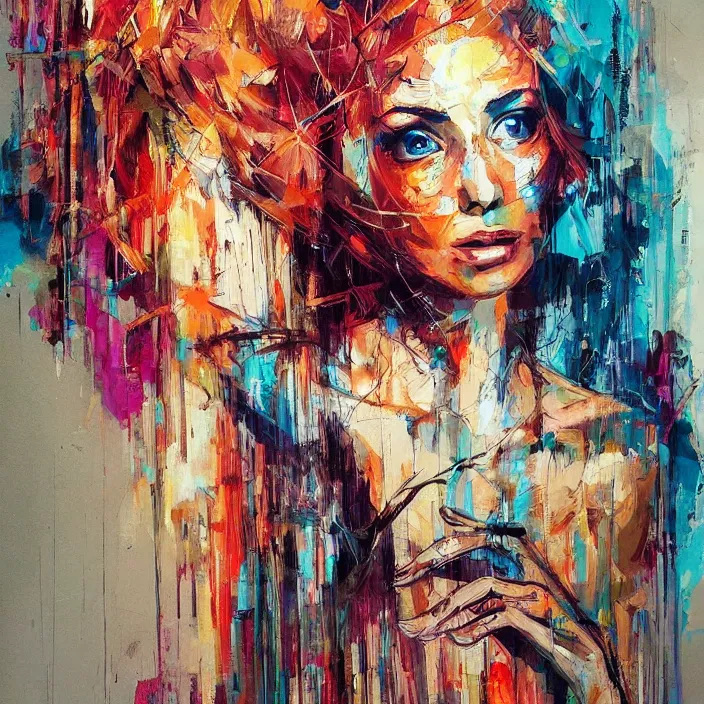 Image similar to masterpiece beautiful portrait by hopare