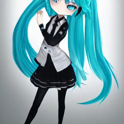 Prompt: Hatsune Miku by Babs Tarr