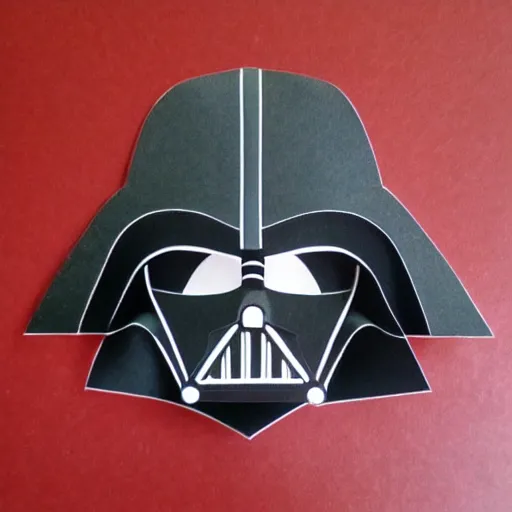 Image similar to darth vader origami, highly detailed