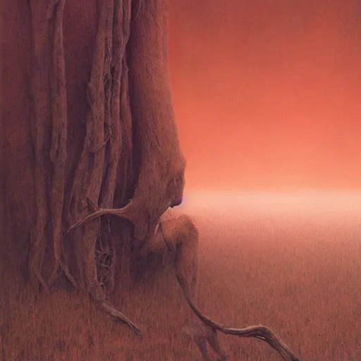 Image similar to ribs, by Zdzislaw Beksinski