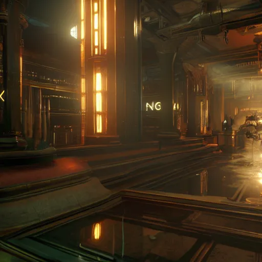 Prompt: bioshock, unreal engine, 8 k, ultra realistic, ultra detail, ray tracing