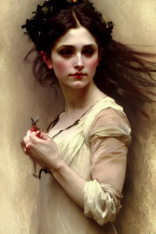 Image similar to dark victorian lady, painting by daniel gerhartz, alphonse mucha, bouguereau, detailed art, artstation